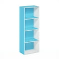 thumbnail image 2 of Furinno Luder 4-Tier Open Shelf Bookcase, Light Blue/White, 2 of 6