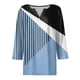 thumbnail image 5 of Blusas de Manga Corta para las Mujeres Impresas 3/4 Manga Cuello Redondo Blusa Casual, Ligero Diario Superior, 5 of 5