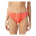 thumbnail image 3 of VINCE CAMUTO Women's Red Printed Stretch Lined Bikini Full Coverage Reversible High Leg Swimsuit Bottom L, 3 of 4