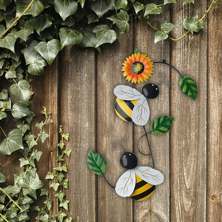 

Gifts For Mom Garden Metal Bumble Bee & Ladybird Ornament Outdoor WallArt