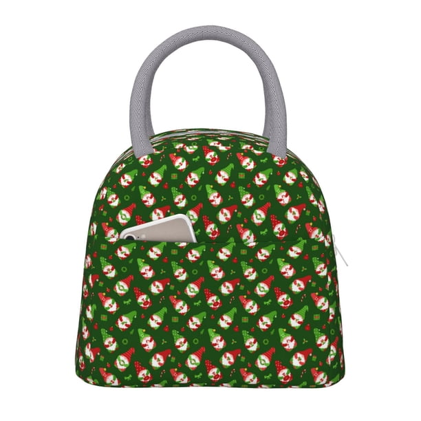 Easygdp Gnomes In Caps Bolsa de Almuerzo Insulada Grande, Forro de Aluminio, Diseño Espacioso, a Prueba de Fugas, Ideal para Trabajo, Picnics, Viajes y Actividades al Aire Libre