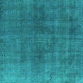 thumbnail image 1 of Ahgly Company Indoor Square Oriental Turquoise Blue Industrial Area Rugs, 8' Square, 1 of 4