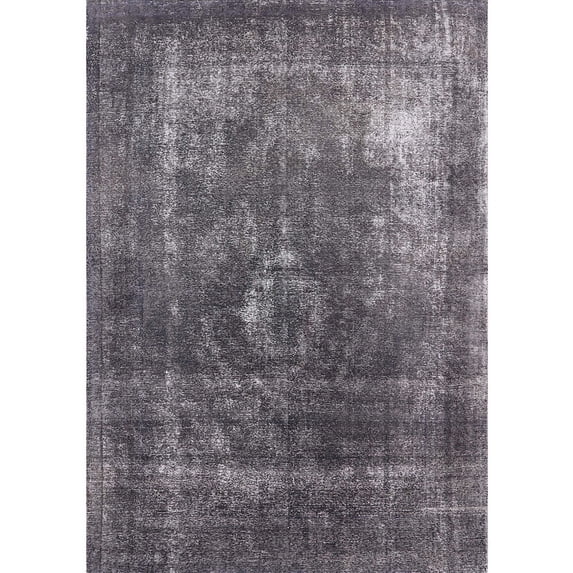 Ahgly Company Indoor Rectangle Mid-Century Modern Gunmetal Gray Oriental Area Rugs, 6' x 9'