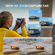 NBD Digital Camera 2.7K 48 Mega Pixels HD Vlogging with 16x Zoom Compact Camera for Beginner Photography with 32GB SD Card