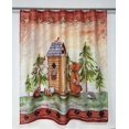 thumbnail image 3 of Children Cartoon Digital Printing 180*180CM Animals Log Cabin Bathroom Waterproof Bathroom Curtains, 3 of 5