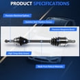 thumbnail image 6 of Maxfavor CV Joint Axle Assembly Front Pair for 2004-2010 Toyota Sienna FWD V6 3.3L 3.5L 6 Cylinder, 6 of 9