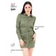 thumbnail image 3 of Vestido Camisero Entallado Devendi Verde Olivo con Botones Devendi Denim Co. 315-78, 3 of 3