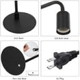 thumbnail image 4 of Industrial Table Lamps Set of 2 - Modern Bedside Lamps Black, 4 of 6