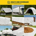 thumbnail image 5 of Seal Skin Heavy Duty 20x40 FT White Waterproof Tarp, 12 Mil Thick, UV & Tear Resistant, 5 of 8