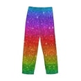 thumbnail image 5 of Balery Men'S Rainbow Glitter Pants,Sleepwear Pants,Pajama Pants,Pj Bottoms Drawstring And Pockets-X-Large, 5 of 9