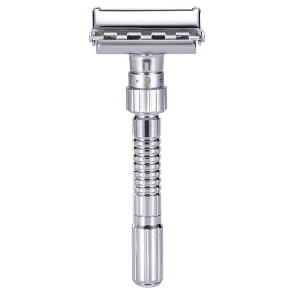 ziyahi Manual Double Edge Safety Razor Plated with 5 Blades Reusable for Travel Men