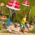 thumbnail image 4 of 50 piezas de juguete de paracaídas, juguetes de lanzamiento sin enredos para niños, juguetes voladores para niños al aire libre, mini juguetes de vacaciones, juguetes de cumpleaños, regalos oso de fresa Juguete, 4 of 5