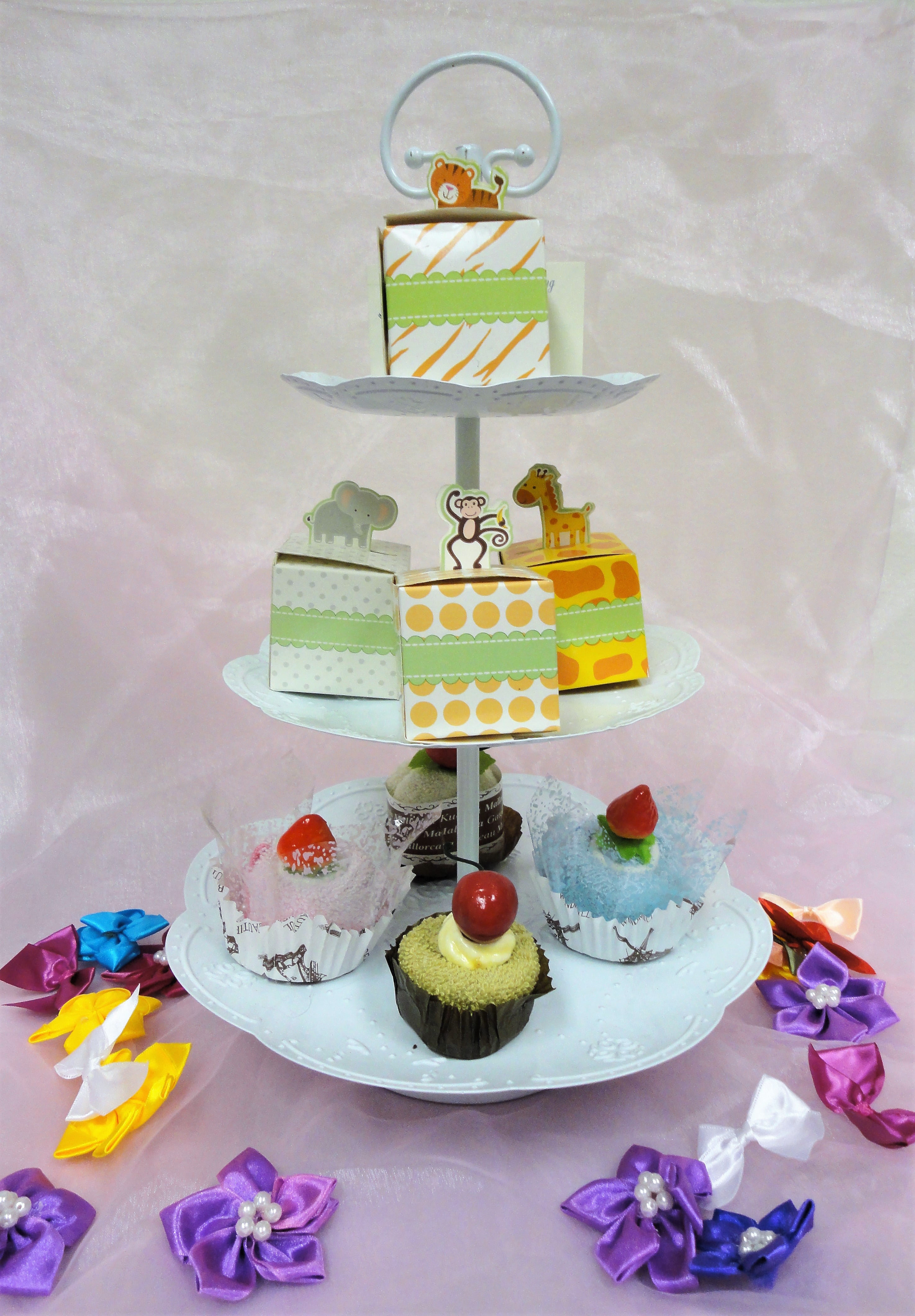White Cupcake Cake Stand Decrotive Round 3 Tier Party Dessert Display Decor 