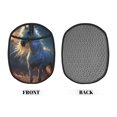 thumbnail image 2 of Pofeuu Starry Light White Horse Print Silicone Pot Mat Mitten With Hanging Loop Heat Resistant Oven Mitts Non-Slip Bbq Baking Smoking Potholders, 2 of 7