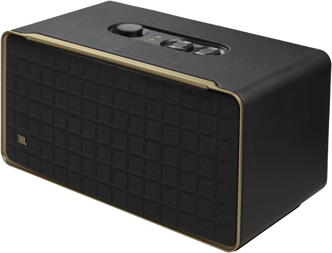 Open Box JBL Authentics 500 - Hi-fidelity smart home speaker with Wi-Fi, Bluetooth and Voice Assistants with retro design - Black