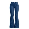 thumbnail image 3 of Tsivenald Womens Flare Jeans High Waist Slim Fit Bell Bottoms Classic Five Pocket Stretch Denim Bootcut Pants, 3 of 9
