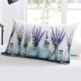 thumbnail image 5 of Spring Lavender Floral Throw Pillow Cover 12 x 20 Inch Decorative Pillow Cover Botanical Watercolor Flower Vase Lumbar Pillowcase Seasonal Rectangle Cushion Case for Couch Sofa Bed Living Room, 5 of 7