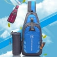 thumbnail image 3 of Stylago Women and Mens Crossbody Sling Backpack with Side Pocket Adjustable Wide Strap Daypack for College Students Travel Hiking Blue, 3 of 7