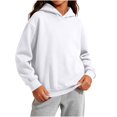 thumbnail image 4 of Abcomgle Cute Hoodies for Teen Girls Preppy Hooded Sweatshirts for Teen Girls Fleece Long Sleeve Pullover Sweatshirts for Girls Aesthetic Fall Sweaters for Teens, 4 of 8