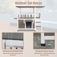 thumbnail image 2 of Gowoodhut  Cat House with Balcony Wooden Cat Shelter Outdoor Feral Kitter Shelter with Climbing Ladder, 2 of 6
