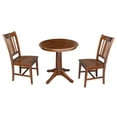 thumbnail image 4 of 30" Round Solid Wood Espresso Pedestal Table by International Concepts, 4 of 19