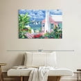 thumbnail image 2 of Elephant Stock Bermuda Cove Wall Art - Horizontal Canvas Wall Art - Living Room Wall Decor - Architecture Canvas - Blue And Pink Decor By Paul Brent - 39" x 26", 2 of 8