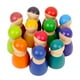 thumbnail image 3 of 24 Piezas Rainbow Wooden Colorful Pintado Peg Dolls Niños Niños, 3 of 9