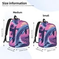 Zufioo Hawaiian Beach Dolphin Canvas Backpack,Mens Small Backpack for