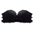thumbnail image 4 of iHPH7 Women's Convertible Strapless Bra Front Clasp Lace Push Up Plunge Underwire Anti-slip Invisible Everyday Comfort Bridal Evening Top Black S, 4 of 5