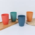 thumbnail image 5 of Namzi [set of 4] Wheat Straw Cups Plastic Cups Reusable Unbreakable Drinking Cups Water Glasses For Kitchen, Camping, Party (Orange Red), 5 of 5