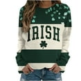 thumbnail image 4 of Culottes pour Femmes Chandail de la Saint-Patrick pour Femmes Chandails Imprimés Chandails Mignons Chandails d'Automne Chandail à Col Rond L Multicolore, 4 of 5