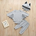 thumbnail image 2 of Bat Outfit Halloween Outfit Boy Bat Romper with Hat 6-9 Months Halloween Outfit Girl, 2 of 7