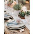 thumbnail image 5 of Fall Blue Pumpkins Cloth Napkins Set of 8 Reusable Dinner Napkins, Coastal Ocean Flower Eucalyptus Leaves Cocktail Napkin Washable Table Napkins for Wedding/Holiday Party/Baby Shower 20"x20", 5 of 7