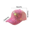 thumbnail image 3 of Daiosportswear Glitter Sequin Baseball Cap,Women's Adjustable Mesh Hat,7.1x4.3x2.8in,Shiny Sequins,Mesh Back,Ponytail Hole,22-24.4in Head Circumference,Outdoor/Party Use,Travel Sun Hat, 3 of 6