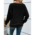 thumbnail image 5 of Cogild Ribbed Knit Pullover Striped Sweaters for Womens Lightweight Shirts for Ladies Long Sleeves Crewneck Design Cozy Oversized Tops, 5 of 7