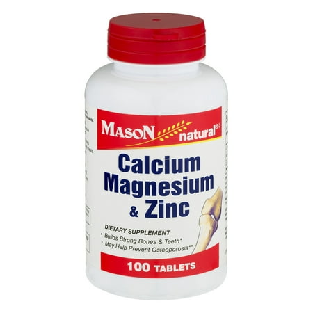 (2 Pack) Mason Natural Calcium Magnesium & Zinc -100