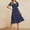 Navy, variant on IDALL Summer Dresses,Petite Dresses 2022 Women's Summer Midi Dress Short Sleeve Heart Print Tunic Flowy Pleated Dress Elegant Dresses,Modest Dresses,Womens Dresses Black Dress L