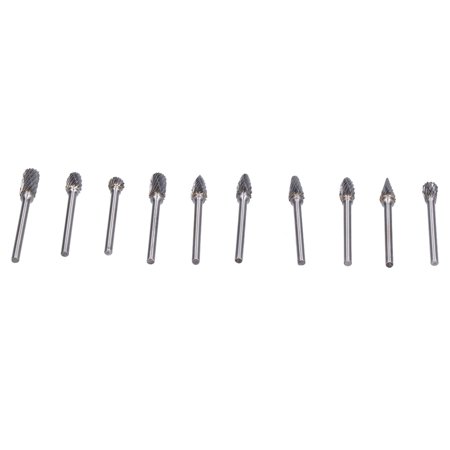 

Mgaxyff For Carbide Bits 10Pcs Carbide Burr Set Alloy Tungsten Steel High Hardness Wide Application For Wood Carving Bits For Woodworking for Accessories
