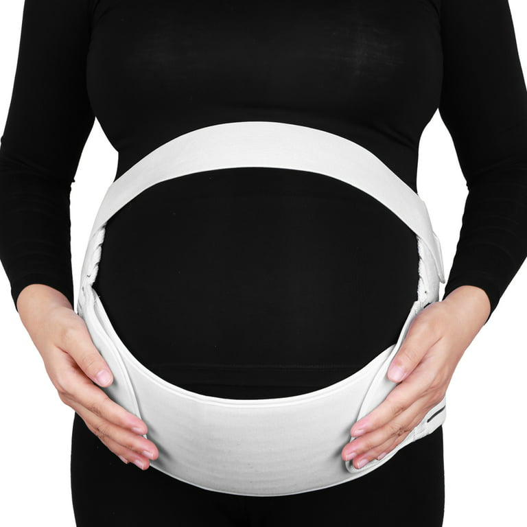 Unique Bargains Women Maternity Belly Band Pregnant Support Belly Bands  Black Beige Size M 2 Pcs Black+Beige XX Large