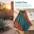 thumbnail image 5 of Wxqbjtam Women's Long Hippie Bohemian Skirt Gypsy Dress Boho Clothes Skirt - Green, as, 5 of 6