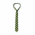thumbnail image 3 of Tropical Necktie, Monsteras Zebra Backdrop, Dress Tie, 3.7", Orage Cream Green, by Ambesonne, 3 of 3