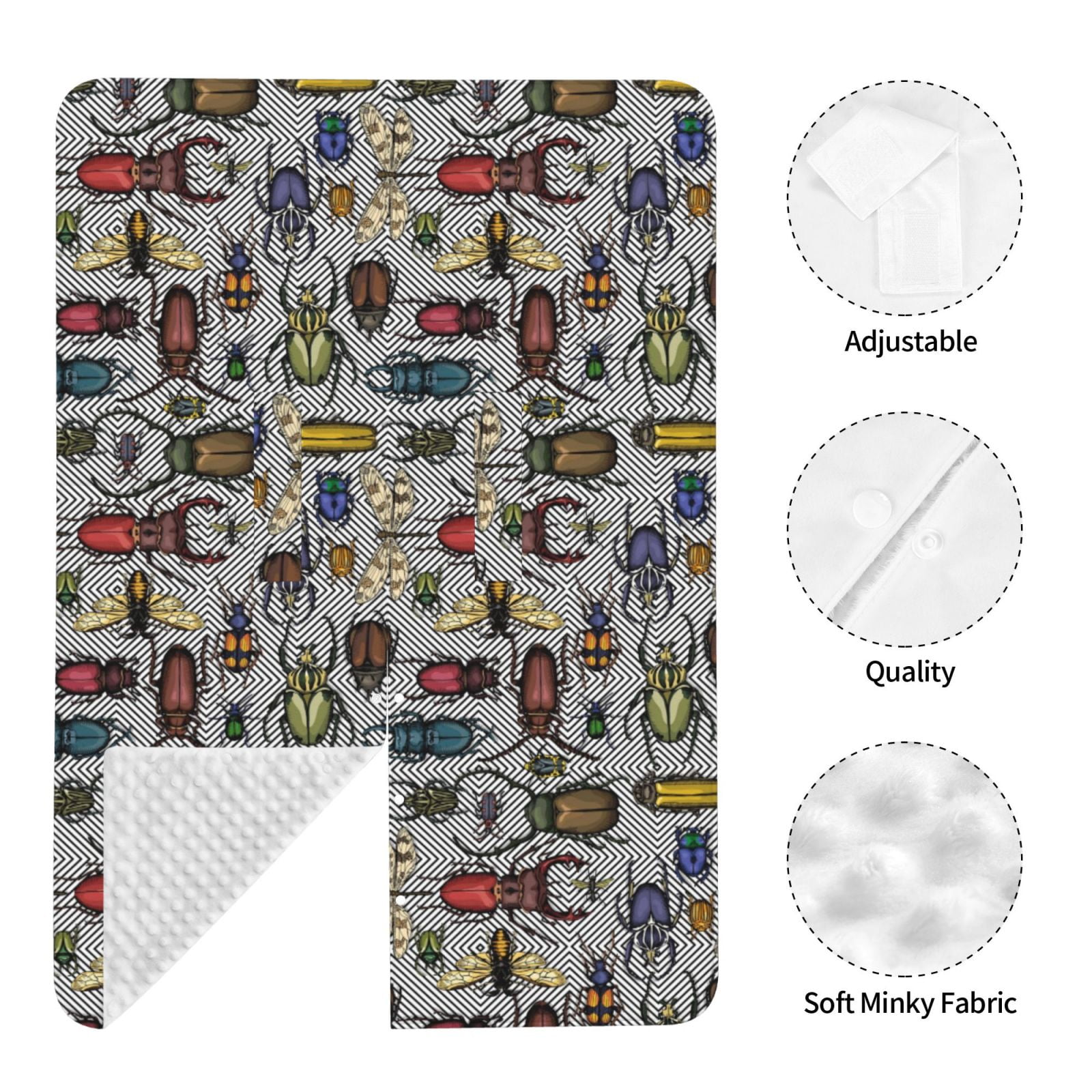 Naloa Bright Insects Baby Car Seat Cover, Breathable Baby Carrier Cover, Multiuse Baby Carrier Cover & Nursing Breastfeeding Cover