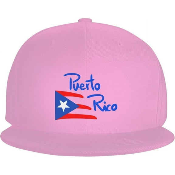 Men Women Adjustable Baseball Caps, Puerto Rico Unisex Plain Hats Vintage Trucker Dad Cap Black