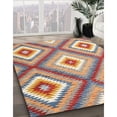 thumbnail image 2 of Ahgly Company Indoor Square Contemporary Cherry Red Southwestern Area Rugs, 8' Square, 2 of 6
