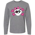 thumbnail image 3 of Inktastic Girl Pirate Skull Valentine Long Sleeve T-Shirt, 3 of 5