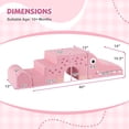 thumbnail image 3 of Costway 3 PCS Soft Velvet Toddler Climbing Toys Crocodile-Themed Foam Climbing Blocks Pink, 3 of 10