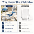 thumbnail image 7 of 3D Ocean Animal Glassware, Sculpted Marine Animal Wine Cup, Octopus Seahorse Crab Turtle Whale Shark Glass for Coastal Decor and Home Bar, 7 of 7