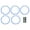 Blue, variant on S SERENABLE 5Pcs Agility Training Rings Sturdy Speed Rings for Tennis Kids Adults Sports Red