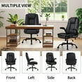 thumbnail image 4 of Bonzy Home Office Chair Set of 2 with Massage Adjustable Arm and Height Computer Desk Chairs Heavy Duty Design Ergonomic High Back Cushion Lumbar Back Support Big and Tall Chair, 4 of 8
