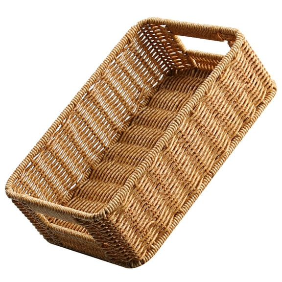 Rattan Storage Basket Woven Bin Sundries Organizer Hamper Bins Water Tank Grocery Fruit Baskets